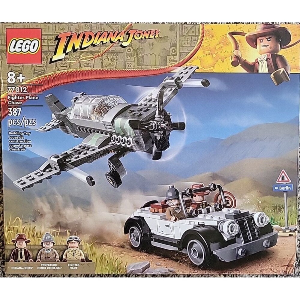 New Sealed Retired LEGO Indiana Jones 77012 Fighter Plane Chase Set
